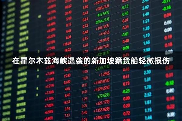 在霍尔木兹海峡遇袭的新加坡籍货船轻微损伤